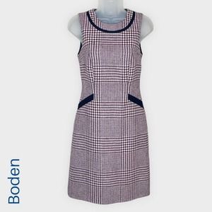 Boden British Tweed by Mallalieus Plaid Wool Sheath Deborah Dress - Size 2
